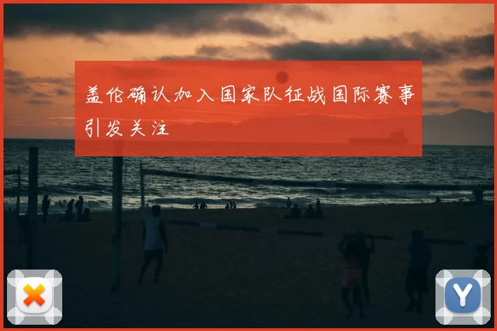 盖伦确认加入国家队征战国际赛事引发关注